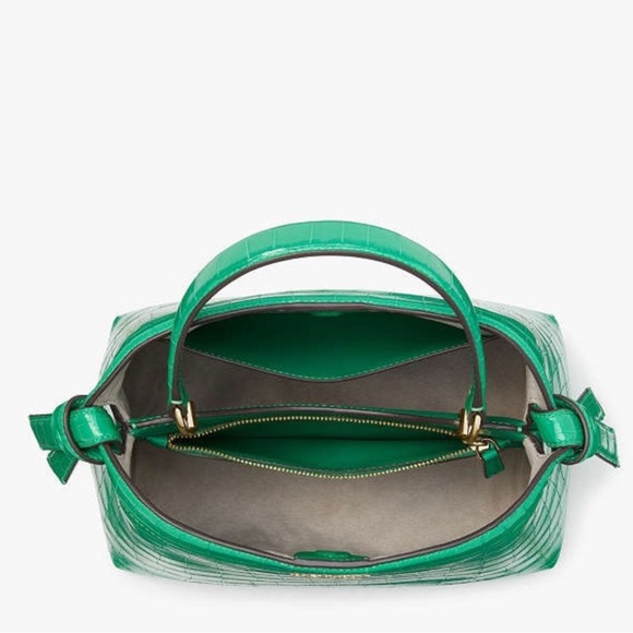 Kate Spade Knot Croc Embossed Leather Satchel - Picture 5 of 5